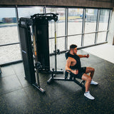 PODŁOGA GUMOWA POD SPRZĘT FITNESS Z WYPUSTKAMI BLACK/YELLOW POS35