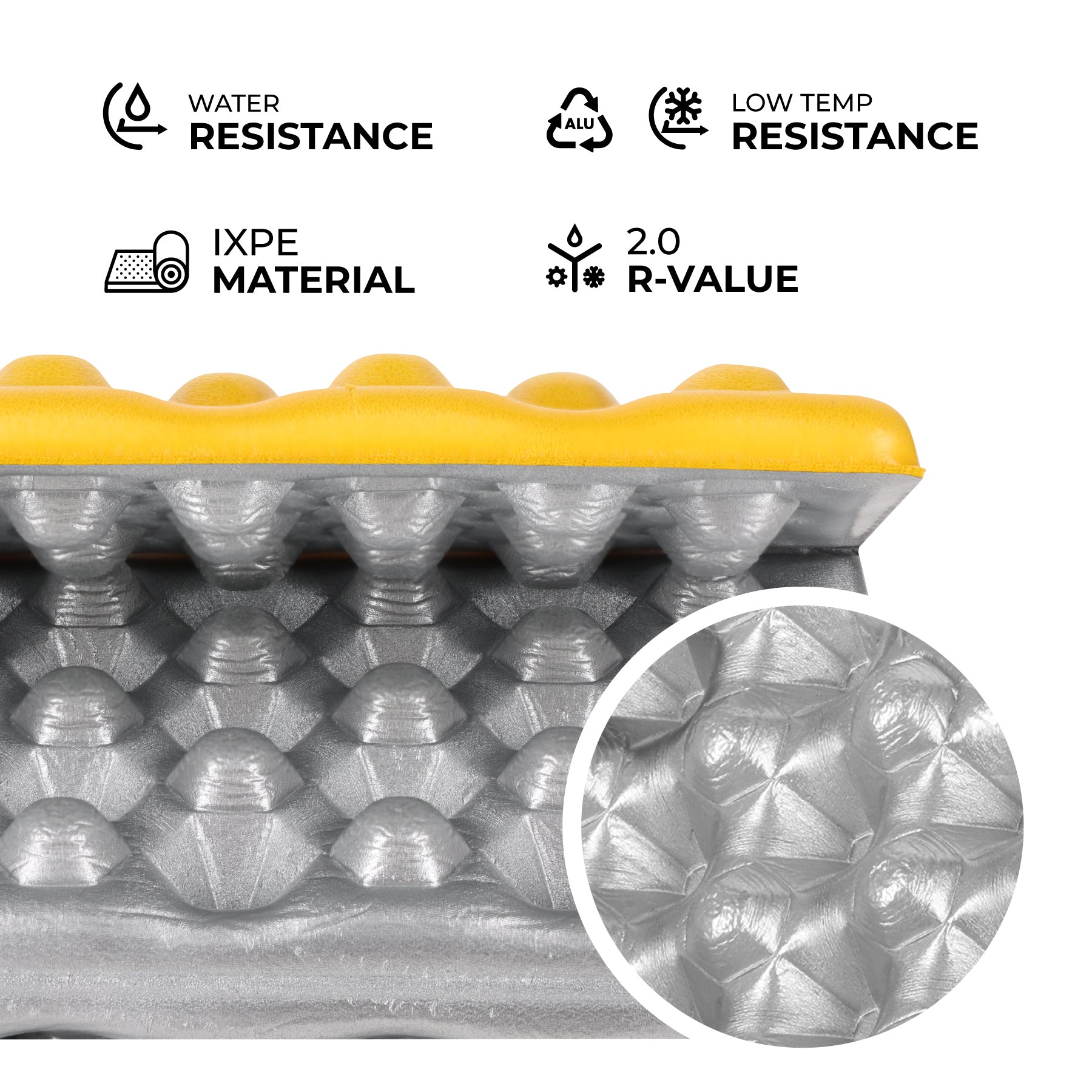 MATA KEMPINGOWA DO SIEDZENIA Z PODBICIEM ALUMINIOWYM +IXPE 40 CM ŻÓŁTA NILS CAMP NC17105