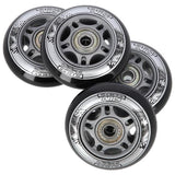 ZESTAW PU 70x24 82A CZARNE N (4 szt.) + ABEC-9 (8 szt.) NILS EXTREME