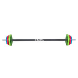 Sztanga fitness SBP20 HMS – 20 kg z talerzami i zaciskami