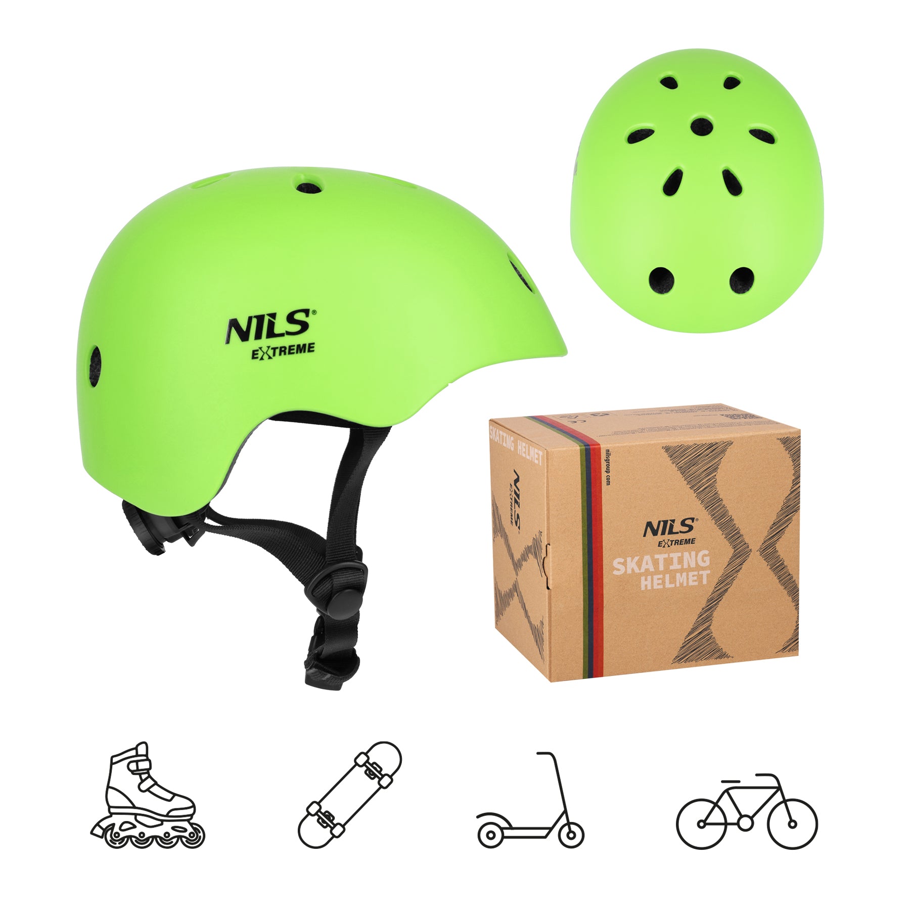 KASK ZIELONY S(52-56CM) NILS EXTREME MT301
