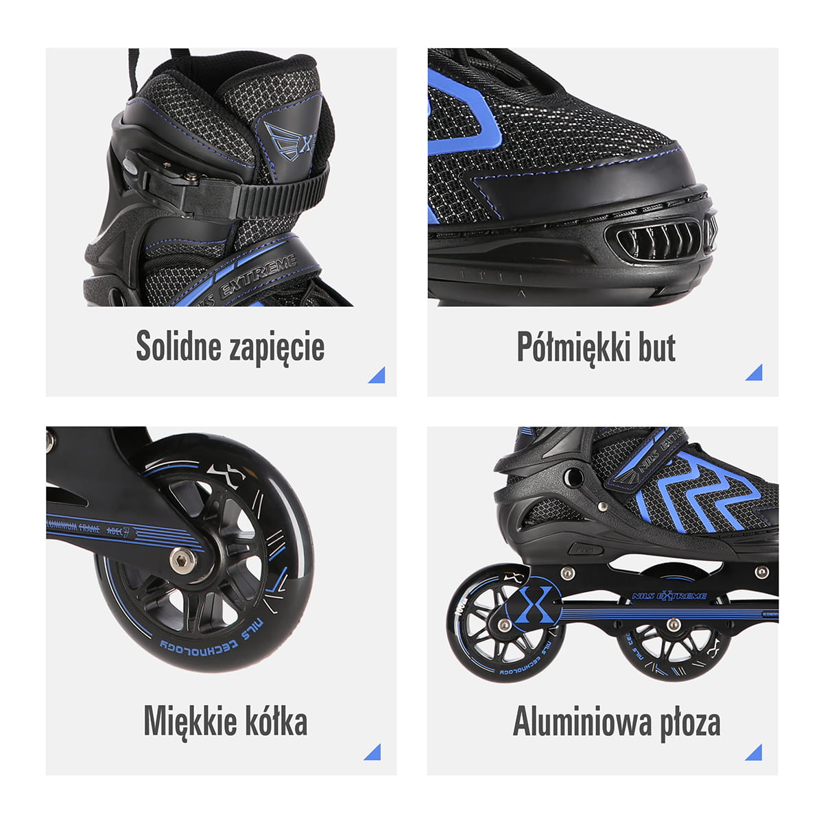 NA19318 CZARNO-NIEBIESKI ROLKI NILS EXTREME