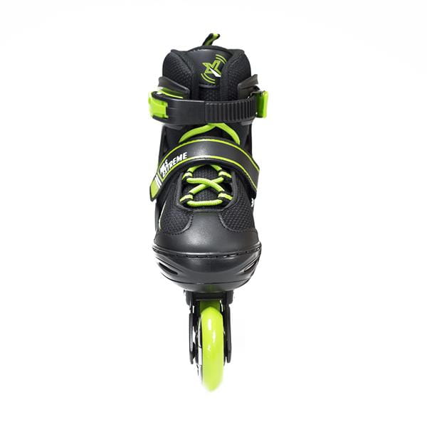NH7104 A 2w1 BLACK/GREEN ROZM. S ŁYŻWOROLKI Z WYM. PŁ. HOKEJOWĄ NILS EXTREME