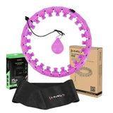 ZESTAW HULA HOP PLUS SIZE HHW12 VIOLET Z WYPUSTKAMI I OBCIĄŻNIKIEM HMS + PAS BR163 BLACK