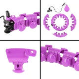 ZESTAW HULA HOP PLUS SIZE HHW12 VIOLET Z WYPUSTKAMI I OBCIĄŻNIKIEM HMS + PAS BR163 BLACK