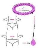 ZESTAW HULA HOP PLUS SIZE HHW12 VIOLET Z WYPUSTKAMI I OBCIĄŻNIKIEM HMS + PAS BR163 BLACK