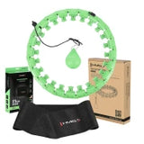 ZESTAW HULA HOP PLUS SIZE HHW12 GREEN Z WYPUSTKAMI I OBCIĄŻNIKIEM HMS + PAS BR163 BLACK