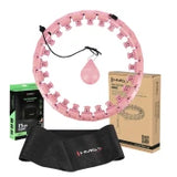ZESTAW HULA HOP PLUS SIZE HHW12 PINK Z WYPUSTKAMI I OBCIĄŻNIKIEM HMS + PAS BR163 RED