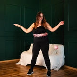 ZESTAW HULA HOP PLUS SIZE HHW12 PINK Z WYPUSTKAMI I OBCIĄŻNIKIEM HMS + PAS BR163 RED