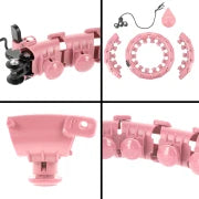ZESTAW HULA HOP PLUS SIZE HHW12 PINK Z WYPUSTKAMI I OBCIĄŻNIKIEM HMS + PAS BR163 RED