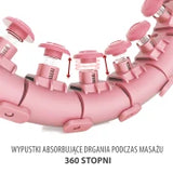 ZESTAW HULA HOP PLUS SIZE HHW12 PINK Z WYPUSTKAMI I OBCIĄŻNIKIEM HMS + PAS BR163 RED