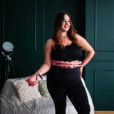 ZESTAW HULA HOP PLUS SIZE HHW12 PINK Z WYPUSTKAMI I OBCIĄŻNIKIEM HMS + PAS BR163 RED