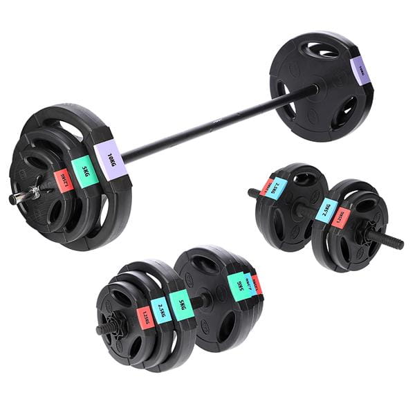SZTANGA I SZTANGIELKI KOMPOZYT 62 KG HMS SGSP60 SET (3 CZĘŚCI)