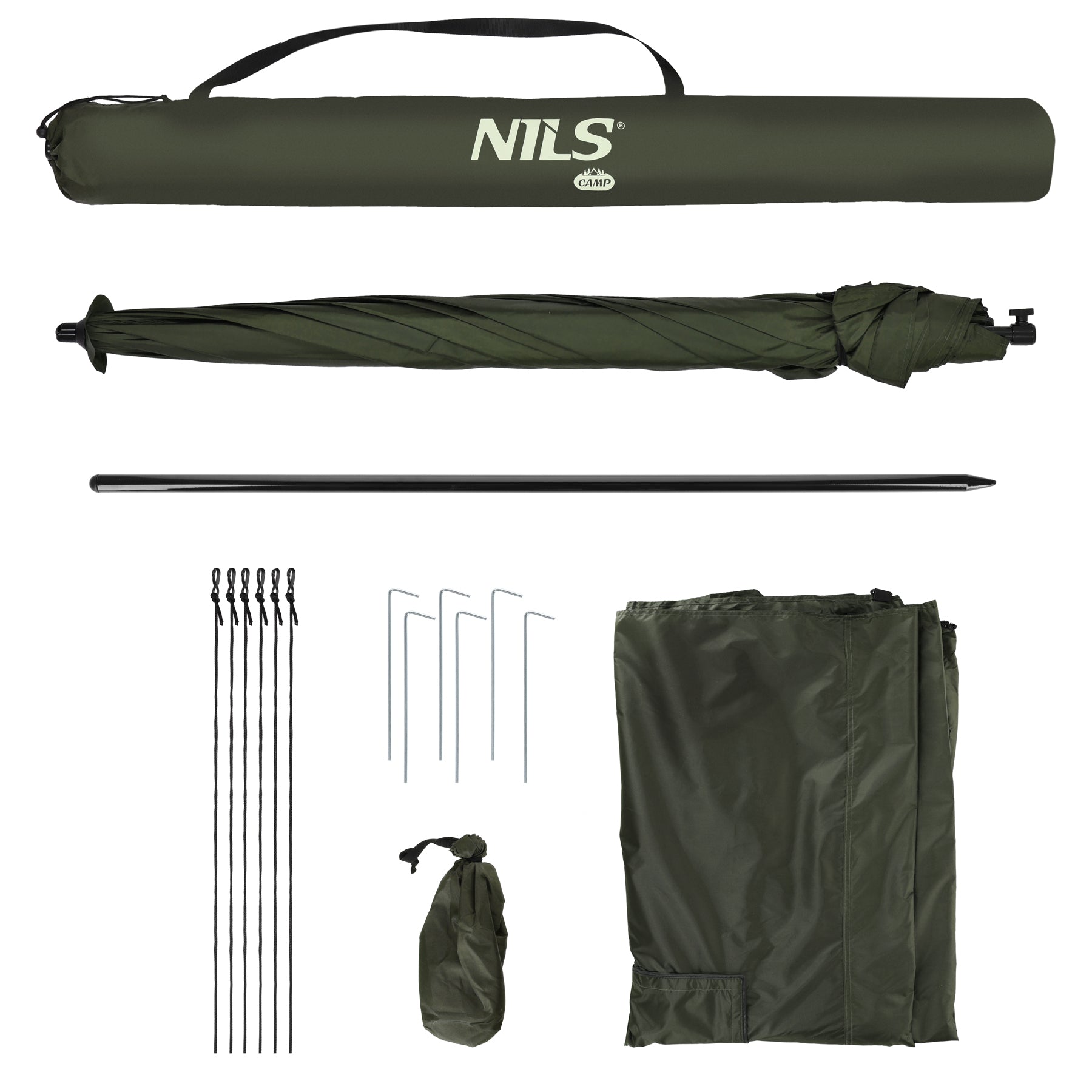 PARASOL WĘDKARSKI Z PEŁNĄ OSŁONĄ 2W1 250CM NILS CAMP NC4701