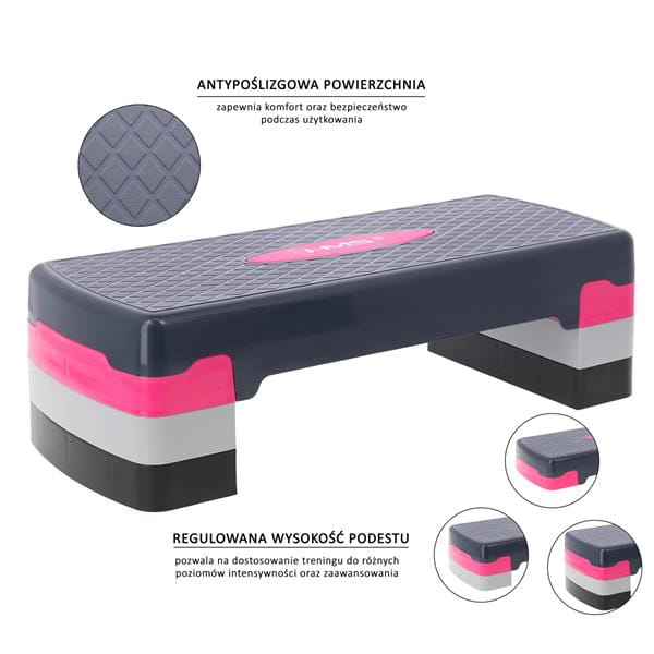 STEP DO AEROBIKU HMS AS002 PINK/GREY