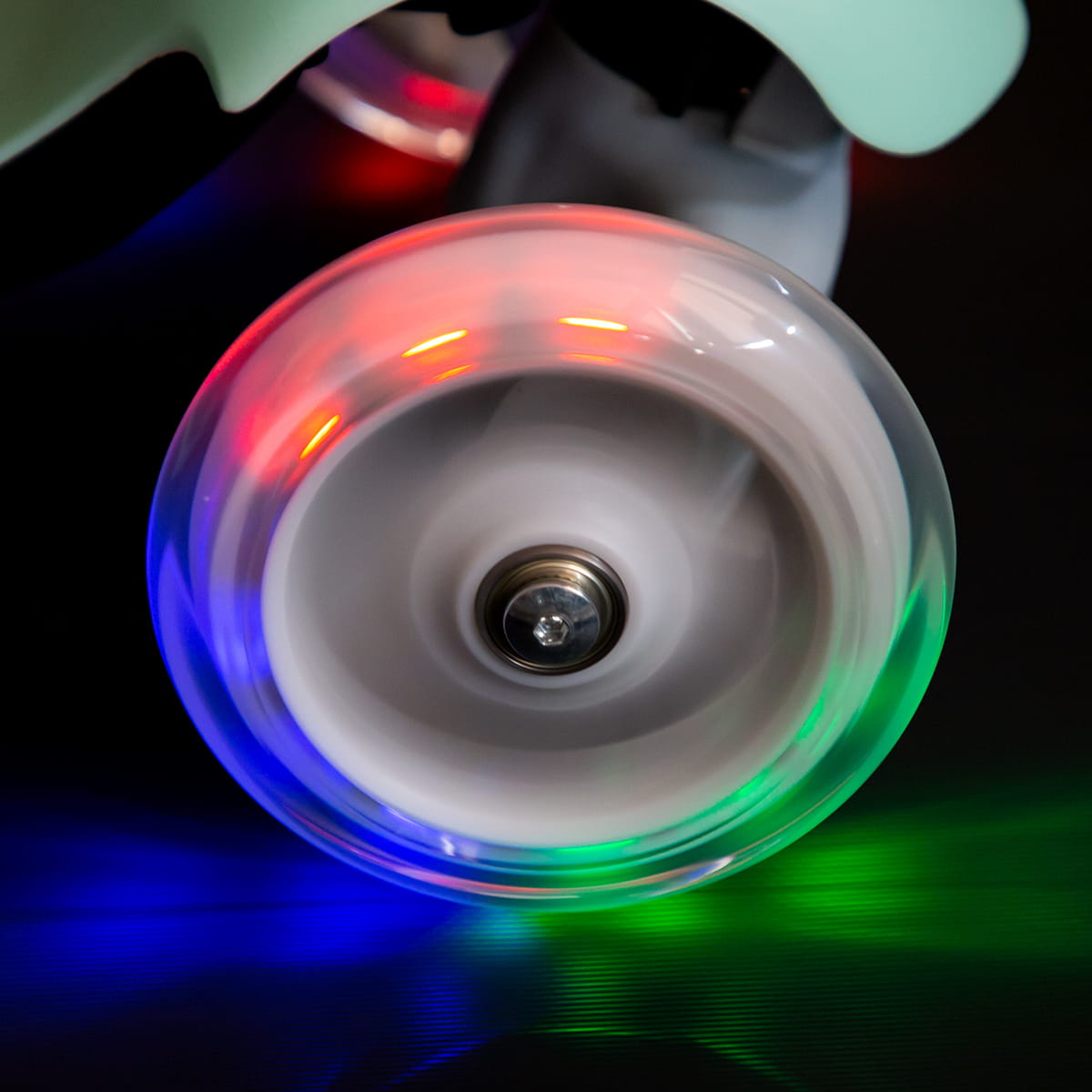 HULAJNOGA DZIECIĘCA HLB07 4w1 GRAY-MINT KÓŁKA LED  NILS FUN