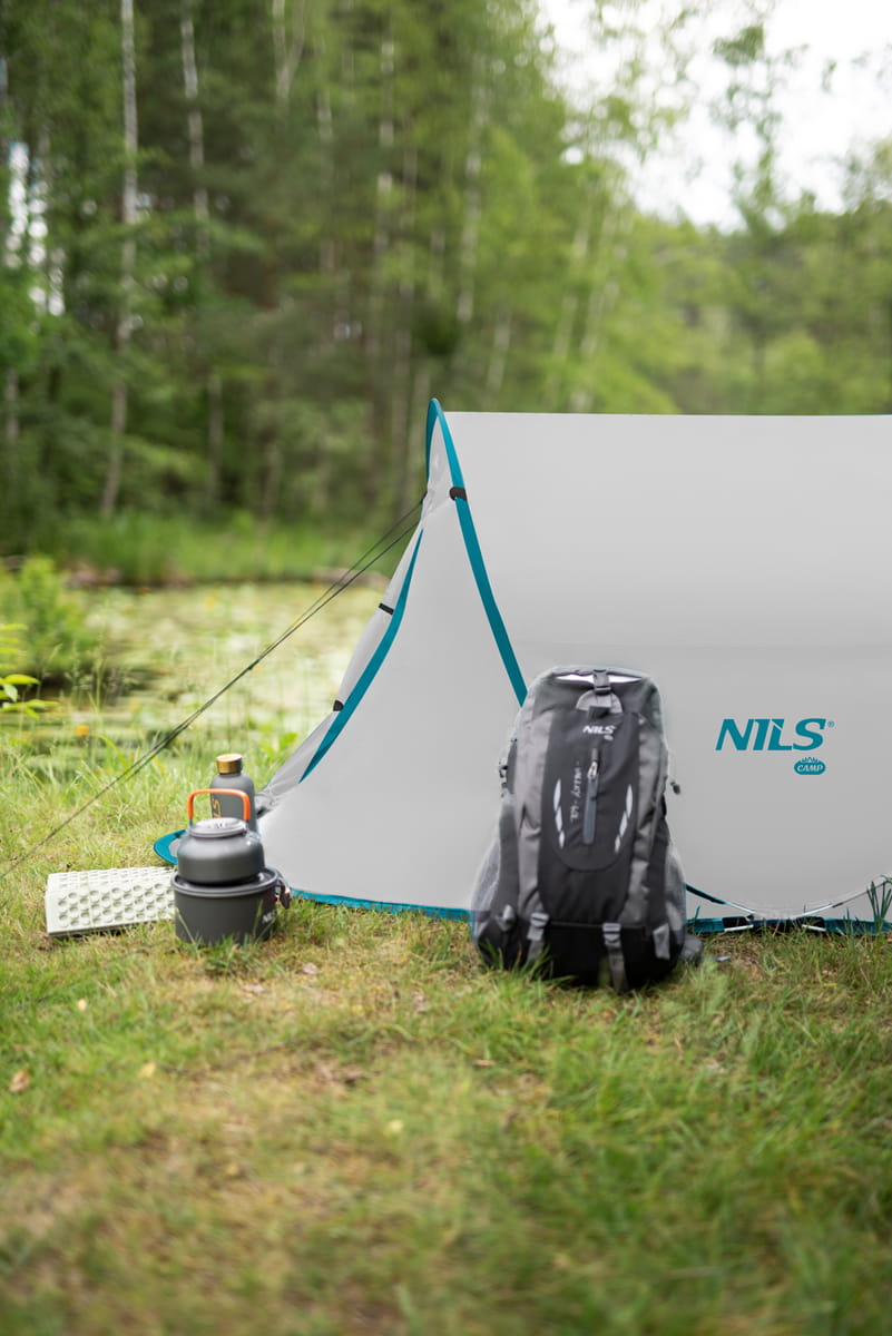 NAMIOT 2-OSOBOWY SAMOROZKŁADAJĄCY POP-UP JASNOSZARY NILS CAMP NC3743