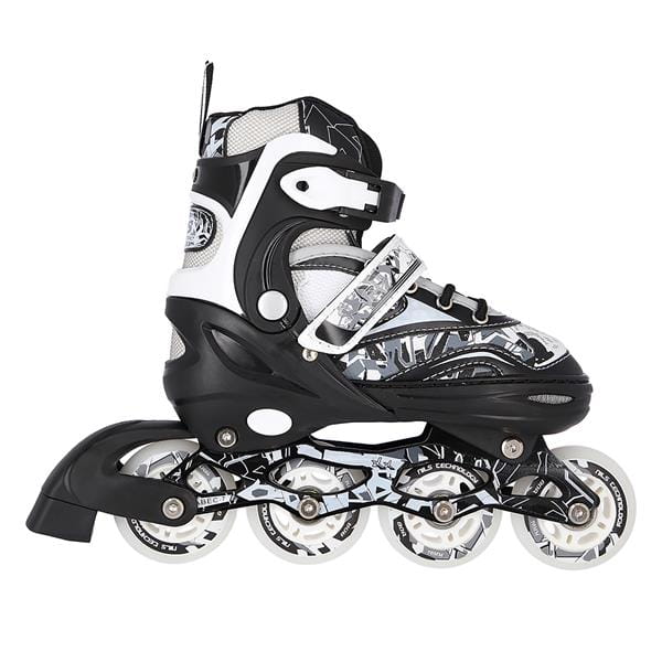 NH10927 A 2w1 BLACK ŁYŻWOROLKI Z WYM. PŁ. HOKEJOWĄ NILS EXTREME