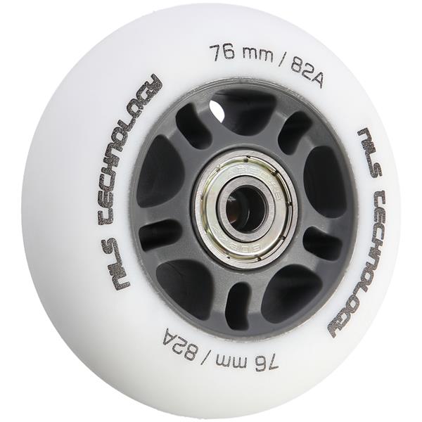 ZESTAW PU 76x24 82A BIAŁE MATOWE (4 szt.) + ABEC-9 (8 szt.) NILS EXTREME