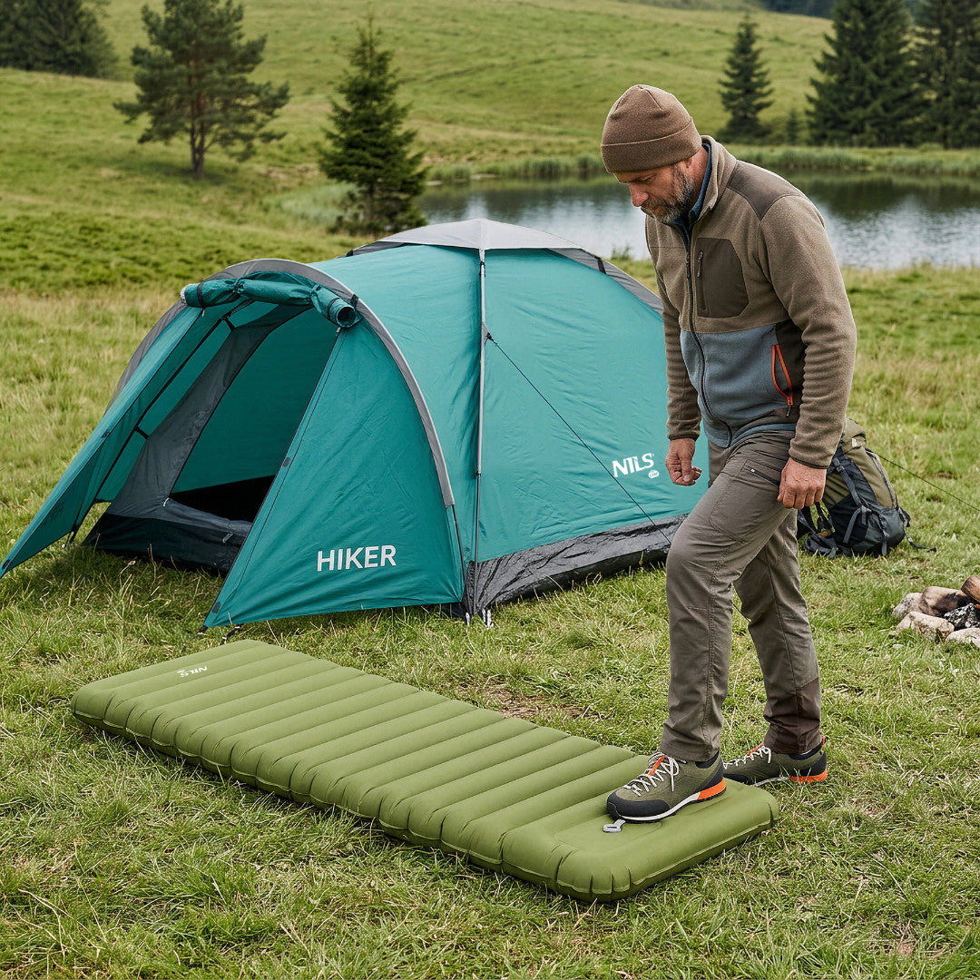 Mata turystyczna NC4402 z pompką – komfort snu na campingu