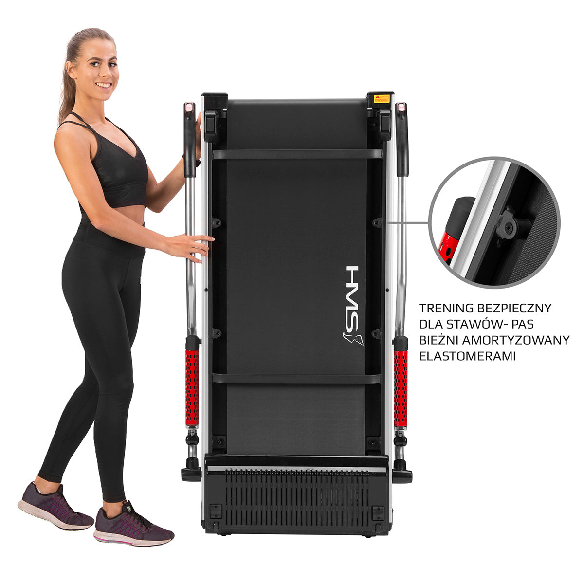 ZESTAW LOOP15 BIEŻNIA ELEKTRYCZNA DO NORDIC WALKING HMS+KSIĄŻKA SLOW JOGGING