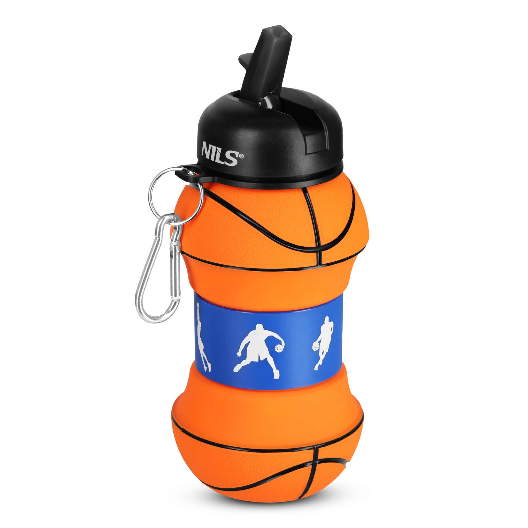 BUTELKA SPORTOWA SKŁADANA 550ML BASKETBALL NILS NC4104
