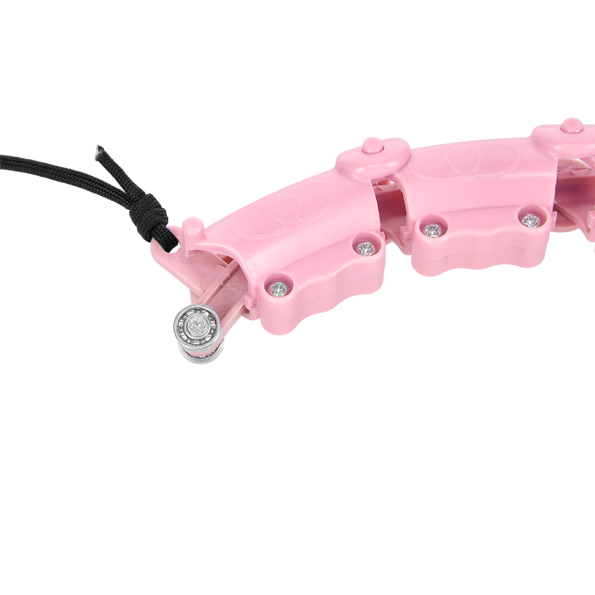 ZESTAW HULA HOP LIGHT PINK Z WYPUSTKAMI I OBCIĄŻNIKIEM HMS HHW02 + PAS BR163 RED
