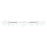 GRYF OLIMPIJSKI GO160 PROSTY 8.3KG 1200MM Z ZACISKAMI LOCK JAW HMS PREMIUM