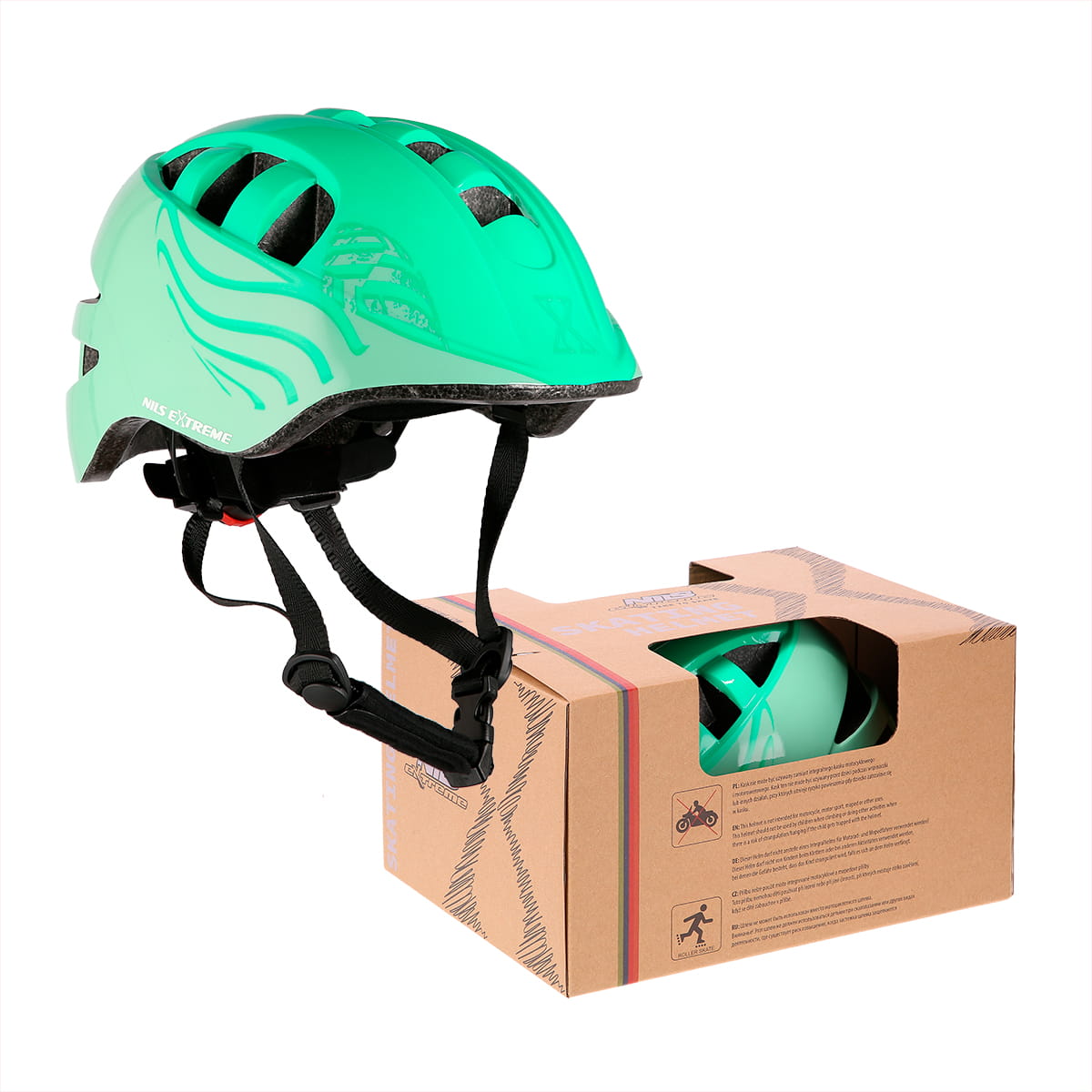 KASK DZIECIĘCY MTW08 ZIELONY NILS EXTREME
