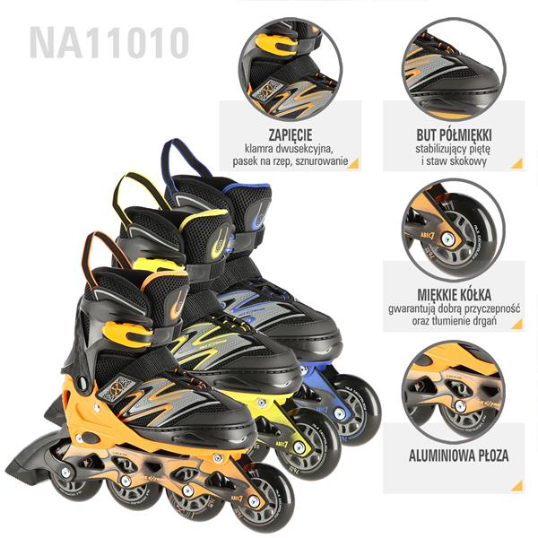 NA11010 CZARNO-NIEBIESKI ROLKI NILS EXTREME