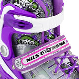 NJ1812 A PURPUROWY ROZM. S (29-33)  ŁYŻWOROLKI NILS EXTREME