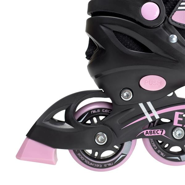 NF7103 A 2w1 BLACK/PINK ROZM. S ŁYŻWOROLKI Z WYM. PŁ. FIGUROWĄ NILS EXTREME