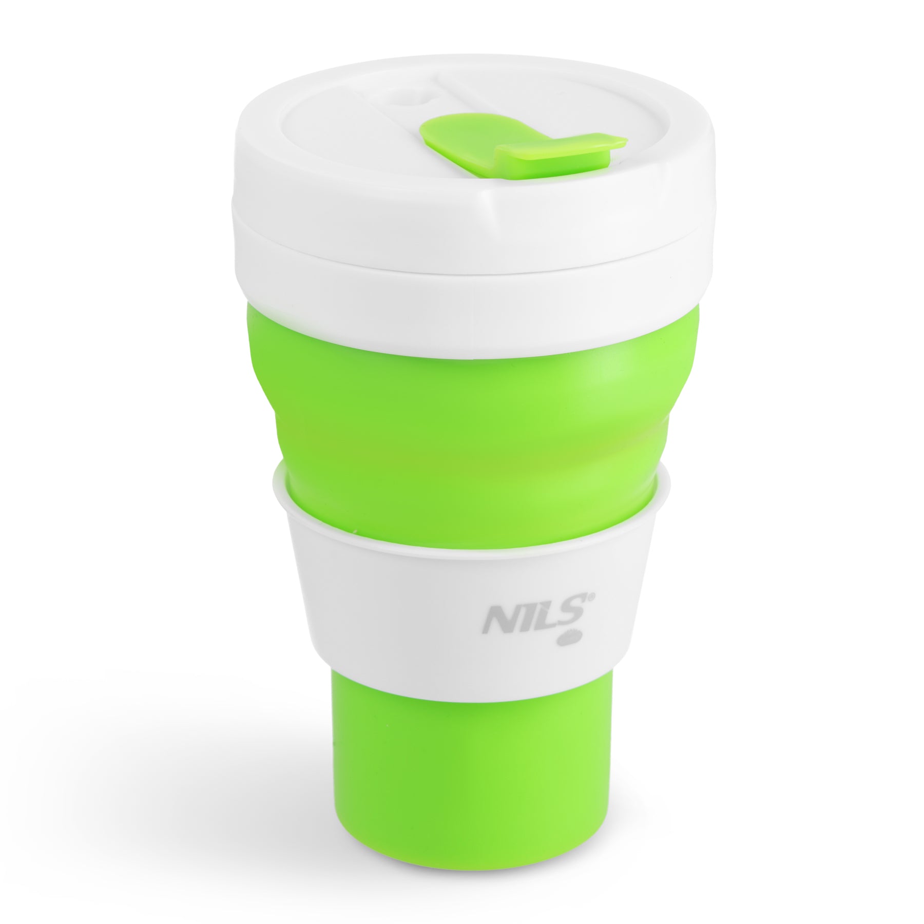 KUBEK SILIKONOWY SKŁADANY 600ML JASNO ZIELONY  NILS CAMP NC4103