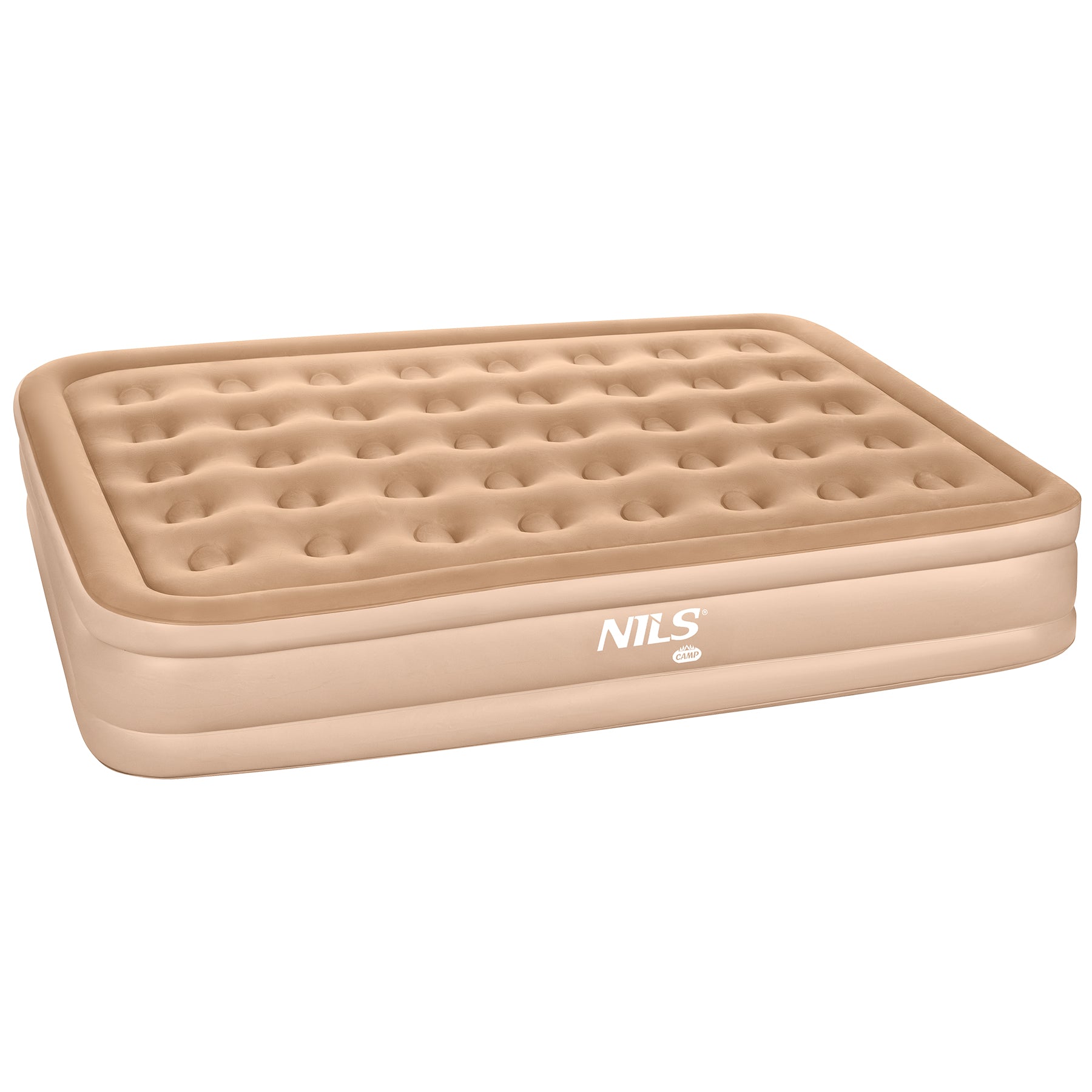 MATERAC DWUOSOBOWY KING SIZE BEŻOWY + POMPKA ELEKTRYCZNA NILS CAMP NC2808