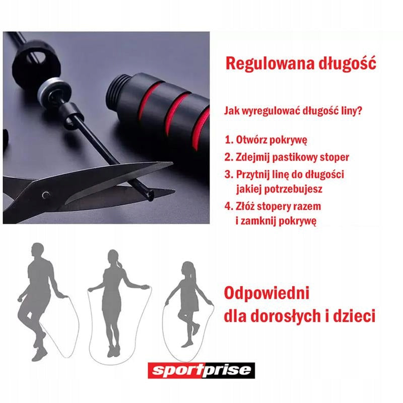 SKAKANKA TRENINGOWA Z ŁOŻYSKIEM REGULOWANA BLUE