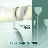 ZESTAW HULA HOP MAGNETYCZNY GREEN HHM14 Z LICZNIKIEM HMS + PAS WYSZCZUPLAJĄCY BR163 BLACK