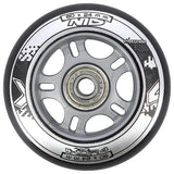 ZESTAW PU 80x24 82A CZARNE N (4 szt.) + ABEC-9 (8 szt.) NILS EXTREME