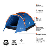 Namiot turystyczny NILS CAMP NC6010 Hiker 2-osobowy