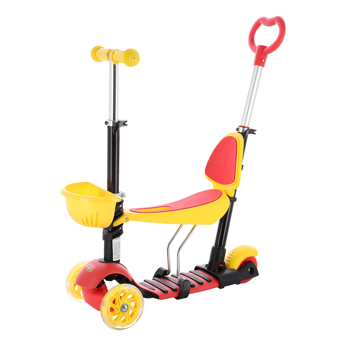 HULAJNOGA DZIECIĘCA NILS FUN HLB07 4w1 BLACK-YELLOW-RED