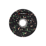 FS114 BLACK/GREEN-ORANGE DOTS 30CM WAŁEK/ROLLER FITNESS HMS