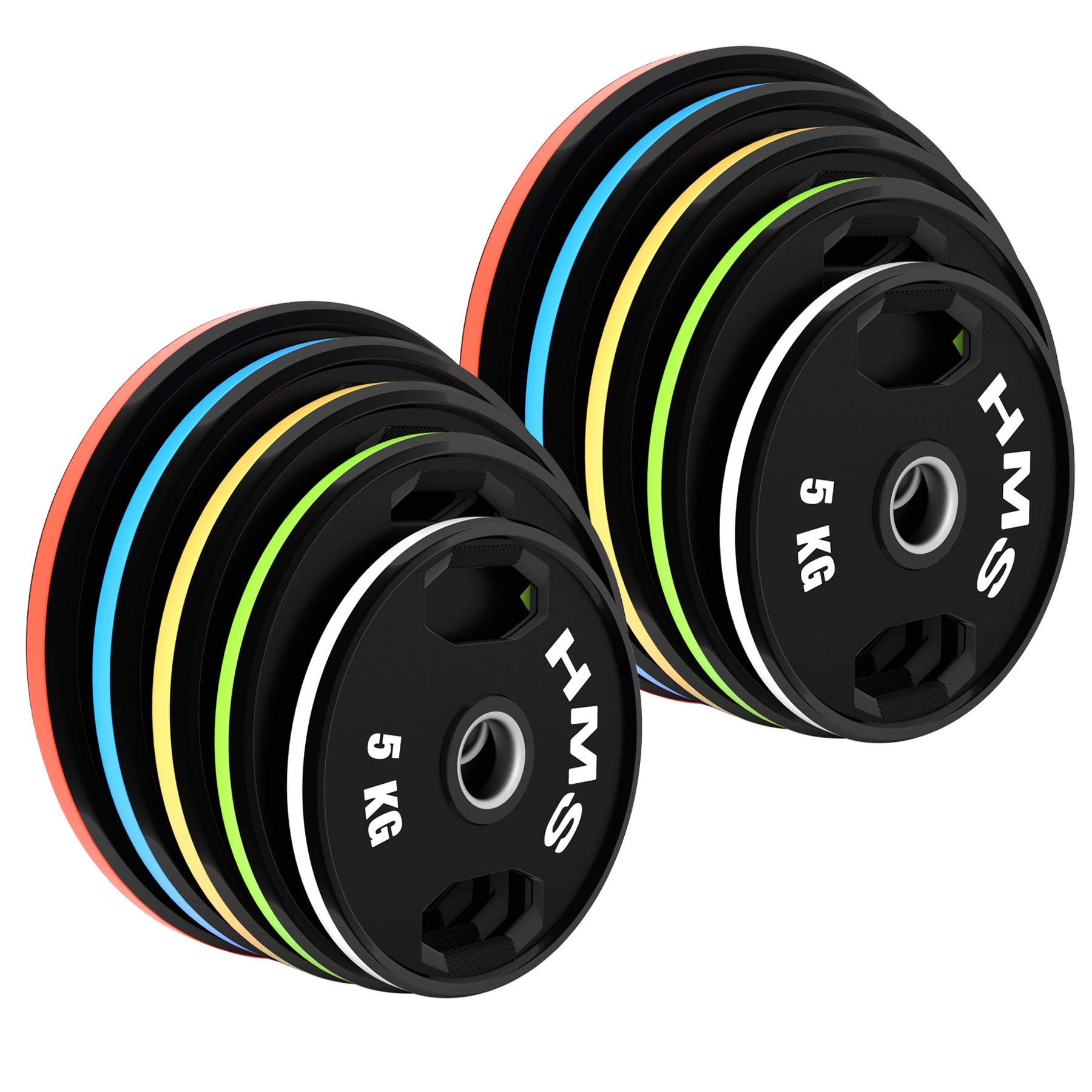 TOG ZESTAW TALERZY OLIMPIJSKICH OGUMOWANYCH 2 x 5 - 25 KG (150 KG) HMS