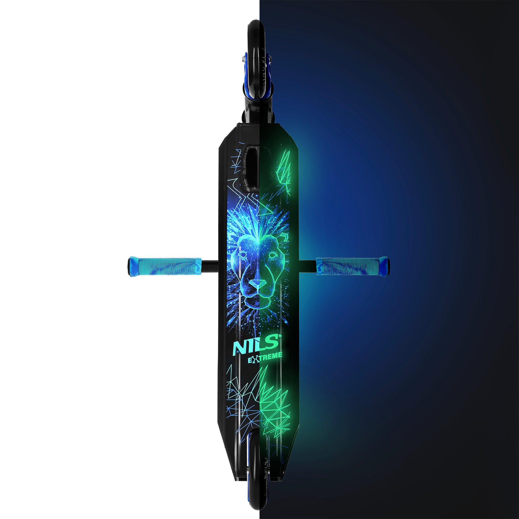 HULAJNOGA WYCZYNOWA FLUORESCENCYJNA LION NIEBIESKA NILS EXTREME HS155