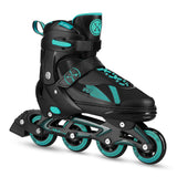ŁYŻWOROLKI 2W1 ENZO TURKUSOWE ROZM.  Z WYM. PŁOZĄ HOKEJOWĄ NH382 NILS EXTREME
