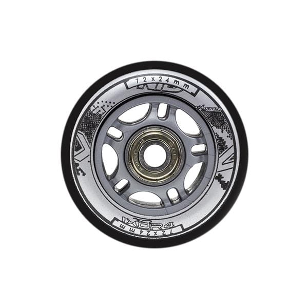 PU 72x24 82A CZARNE (4 szt.) + ABEC-9 (8 szt.) ZESTAW NILS EXTREME