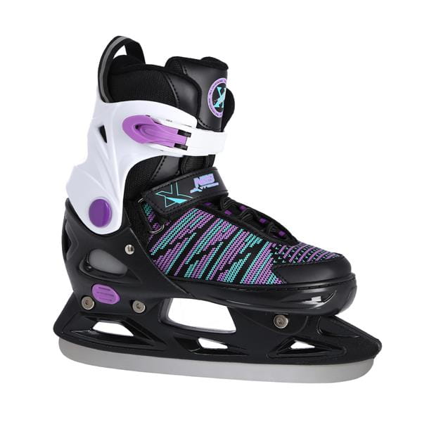NH2255 A BLACK/VIOLET ROZM. S(33-36) ŁYŻWY HOKEJOWE NILS EXTREME