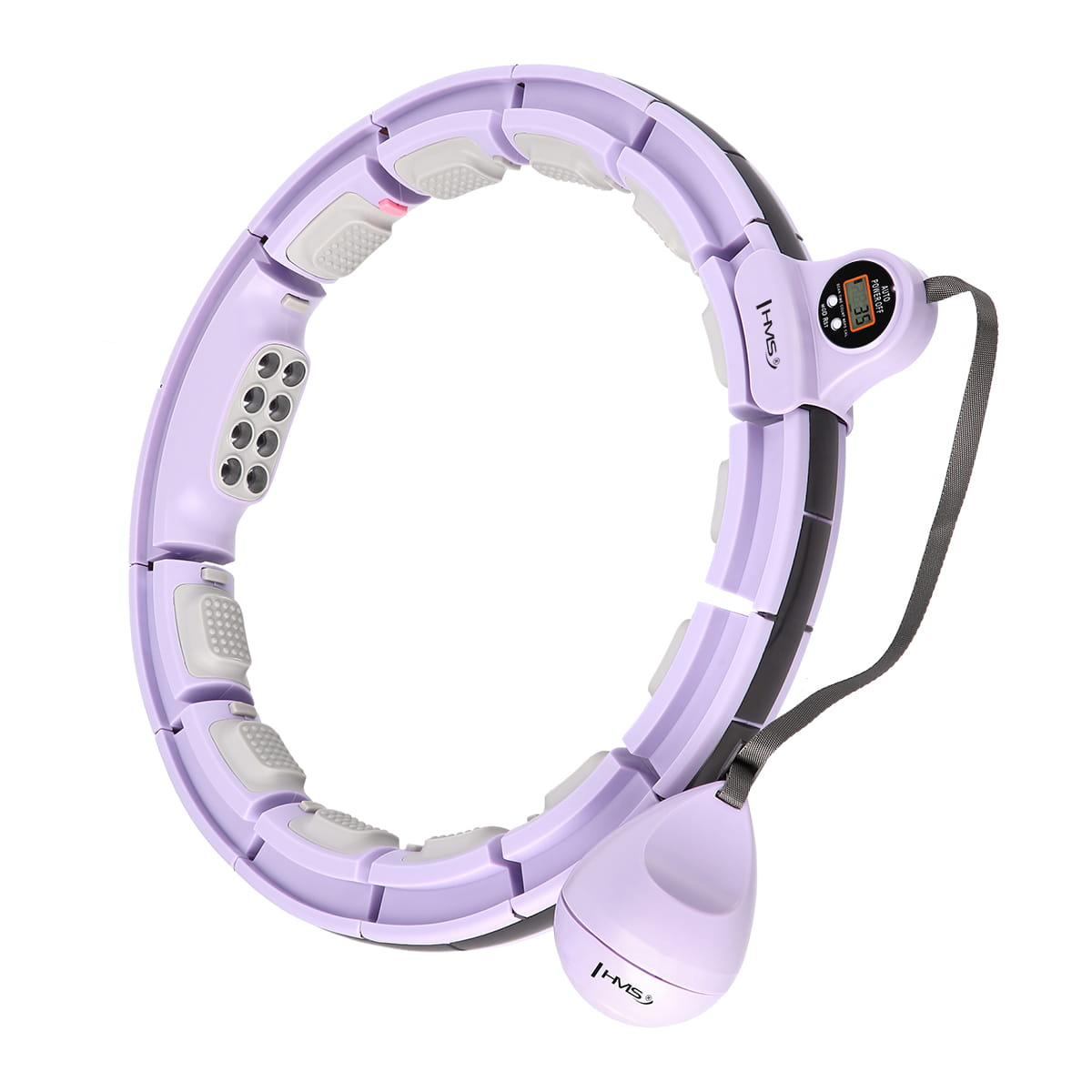ZESTAW HULA HOP MAGNETYCZNY VIOLET HHM13 Z LICZNIKIEM HMS + PAS WYSZCZUPLAJĄCY BR163