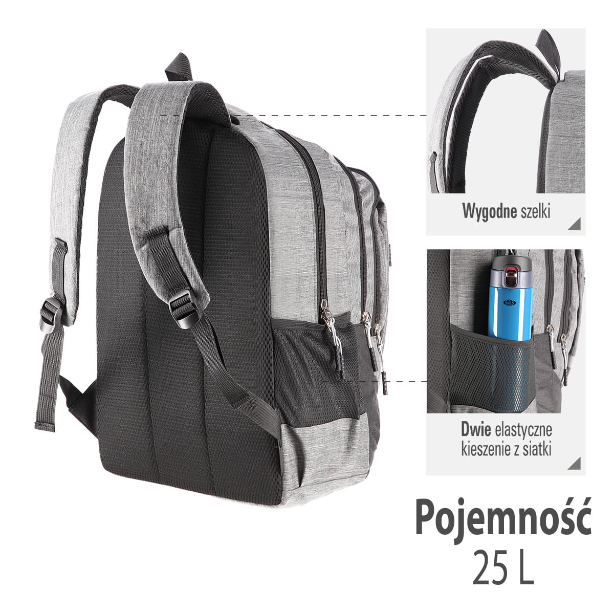 SZARY DAYPACK PLECAK NILS CBC7046