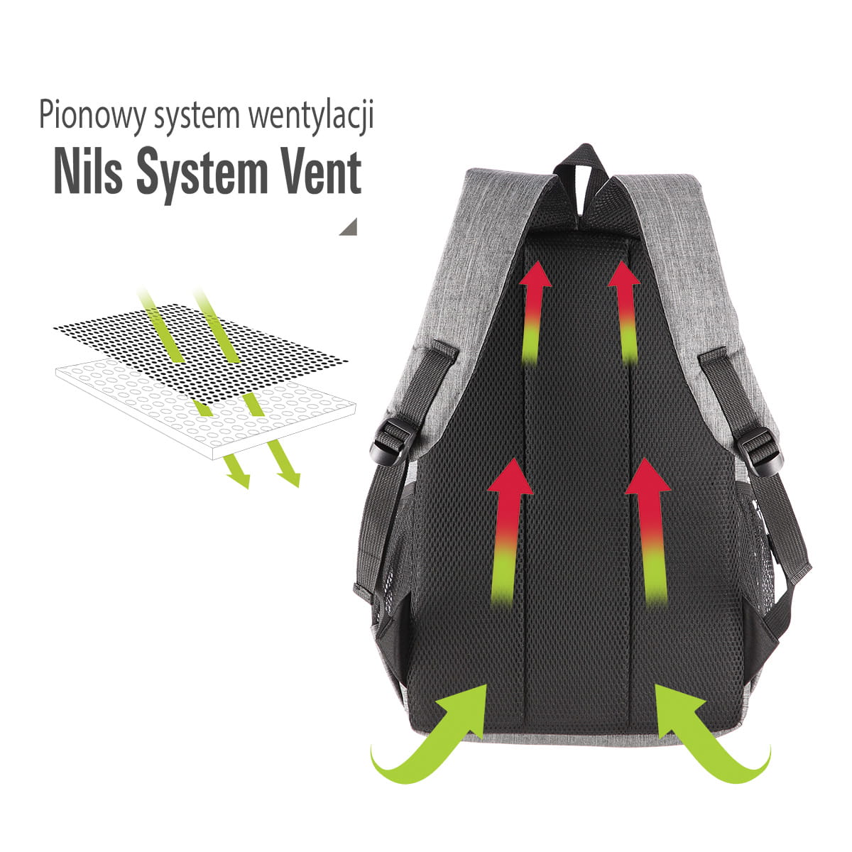 SZARY DAYPACK PLECAK NILS CBC7046