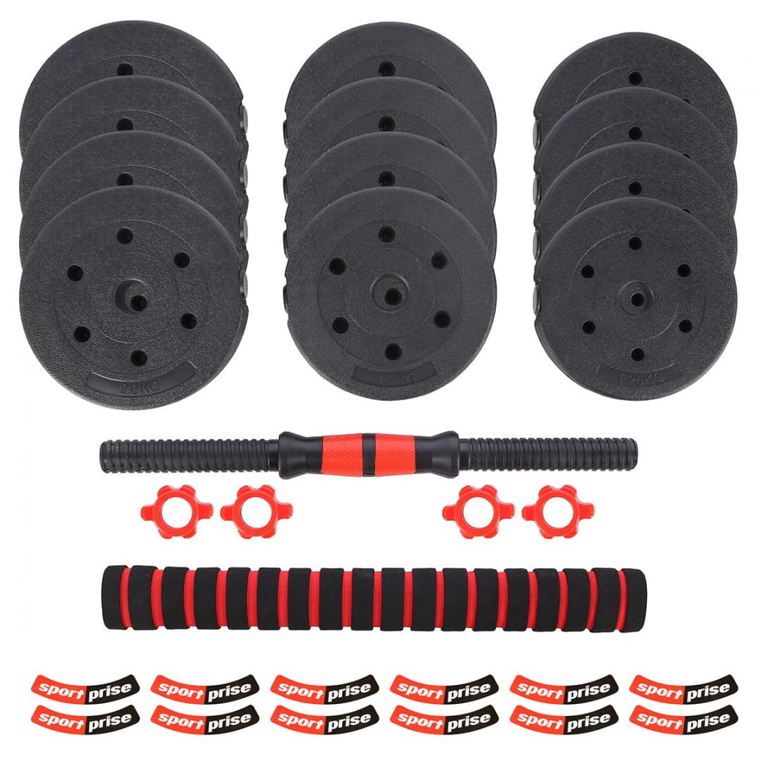 AD SET20 - ZESTAW REGULOWANYCH HANTLI + SZTANGA = 20KG