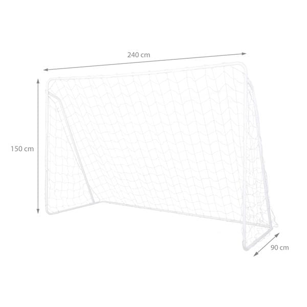 BRAMKA PIŁKARSKA Z SIATKĄ  I PANELEM DO CELOWANIA 2w1 240x150cm NILS BR240P